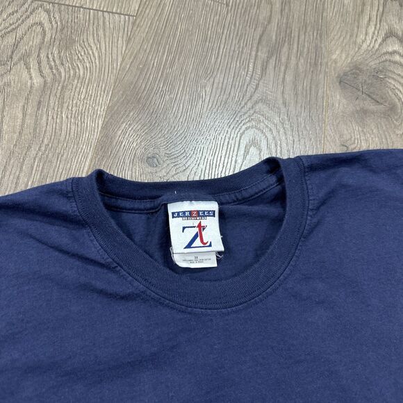 Vintage Y2K Adidas Basketball T-Shirt Blue Dunk Mens Size 3XL - Picture 4 of 6